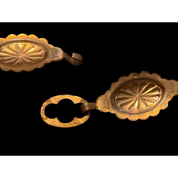 Vintage 1950’s Native American Concho Hammered Copper Concho Belt Necklace 30 in - Picture 6 of 7